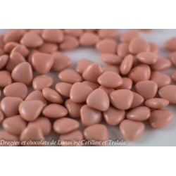 Dragées MINI COEUR Corail Brillant 1KG