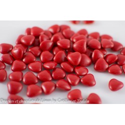 Dragées MINI COEUR  Rouge Brillant 1KG