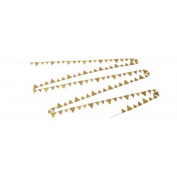Guirlande fanions kraft et or