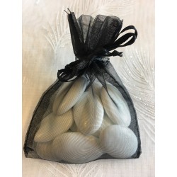 Sachet dragées organdi NOIR