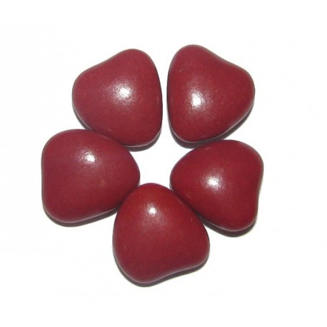 Dragées MINI COEUR Bordeaux Brillant 1KG