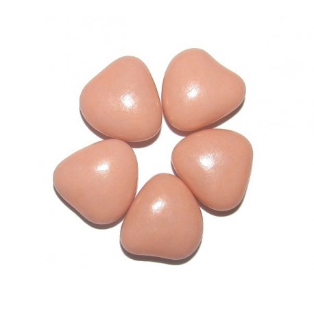 Dragées MINI COEUR Corail Brillant 1KG