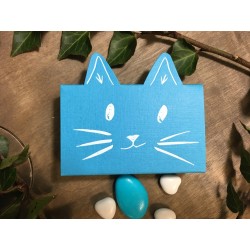 Boite Dragées Chat Turquoise (x1)