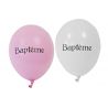 BALLONS BAPTEME ROSE x8