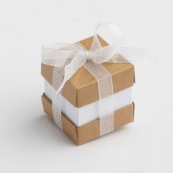 x 1 Mini cube duo Blanc/Caféo