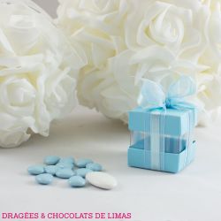 MINI CUBES DUO BLEU CIEL MAT (x10)