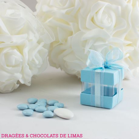 MINI CUBES DUO BLEU CIEL MAT (x10)