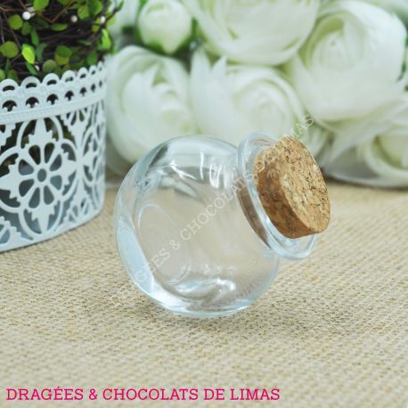 Mini Bonbonnière Verre Bouchon Liège (x1)