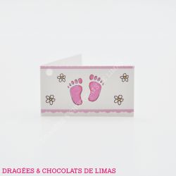 Etiquette Bapteme Pieds De Bebe Rose X10 Dragees Chocolats De Limas Etiquette Bapteme Pieds De Bebe Rose X10 Dragees Chocolats De Limas