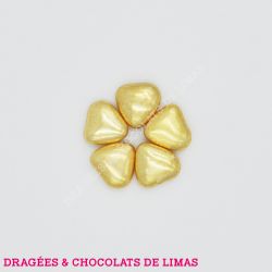 Dragée Mini Coeur Chocolat Or (500grs)
