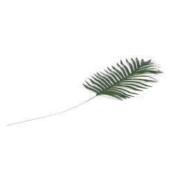 FEUILLE PALMIER VERTE 35*21CM SUR TIGE