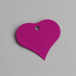 X12 ETIQUETTES VITAMINE COEUR FUCHSIA