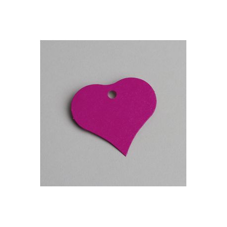 X12 ETIQUETTES VITAMINE COEUR FUCHSIA