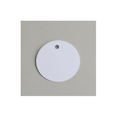 Etiquettes rondes diam. 80mm papier blanc brillant satin