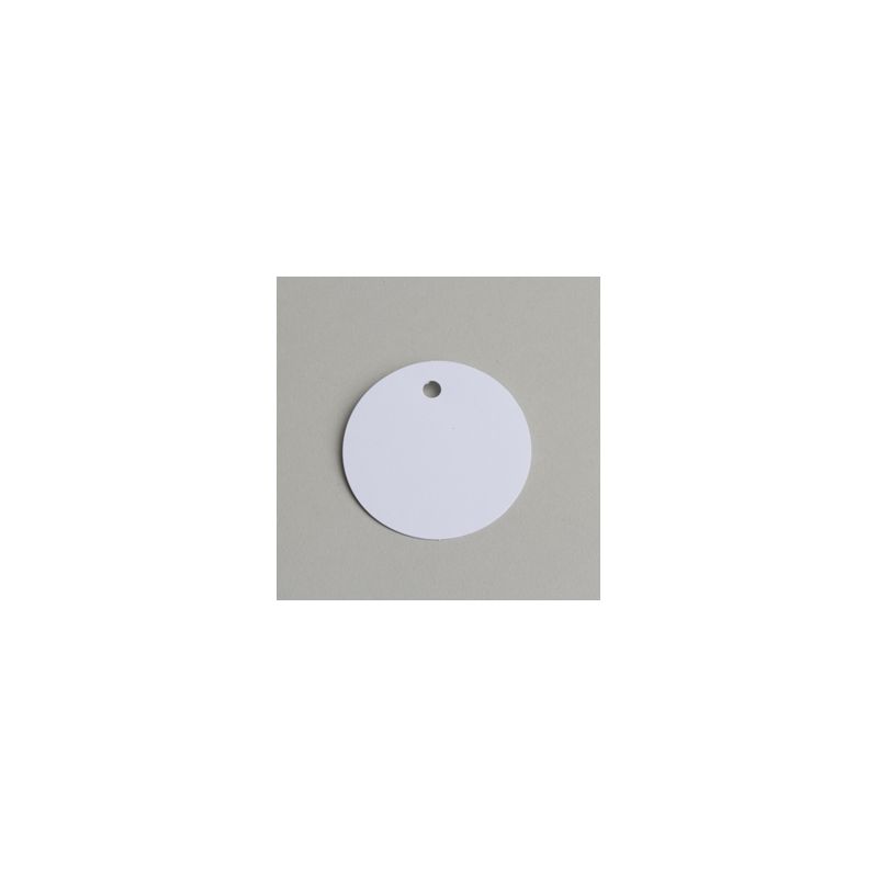 Etiquette ronde - Blanc (logo or/argent)