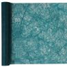 CHEMIN DE TABLE INTISSE BLEU CANARD