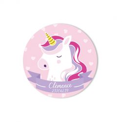 Sticker personnalisé Licorne x35