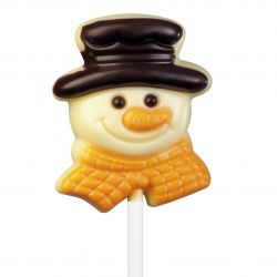 Sucette Bonhomme de neige 15grs - chocolat blanc