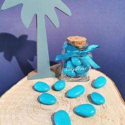 Dragée aux amandes bleu turquoise brillant - Dragées & Chocolats de Limas