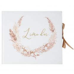 LIVRE D'OR PAMPAS FLEURS DE COTON