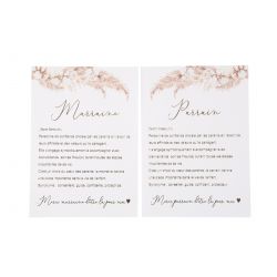 x2 cartes PARRAIN MARRAINE PAMPAS