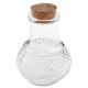 Pot rond vintage transparent