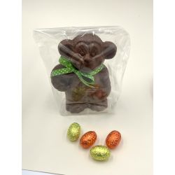 Moulage Pâques SINGE Chocolat LAIT garni 230gr