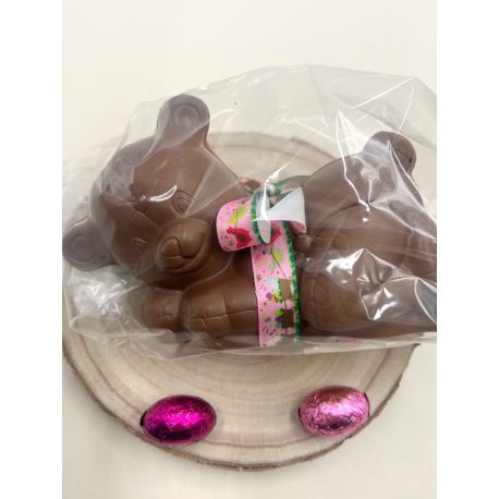 OURSON Chocolat LAIT Pâques garni 230gr