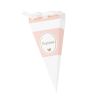 x10 contenants cône Baptême Blanc rose et or