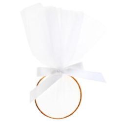 Anneau doré pour dragées (x4)