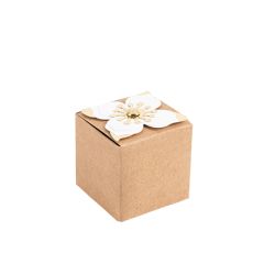 Boite à dragées kraft fleur...
