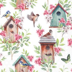 Serviette nichoir oiseaux x20