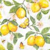 Serviettes citrons jaune x20
