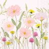 Serviettes fleurs pastel x20