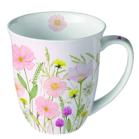 Mug décor fleurs pastel 0.4L
