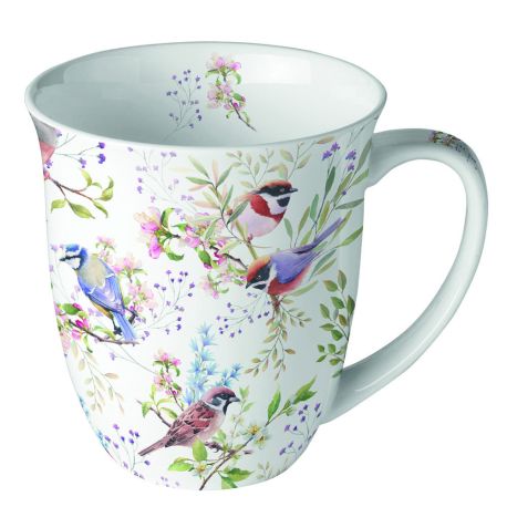 Mug décor oiseaux 0.4L