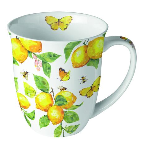 Mug décor citrons jaunes 0.4L