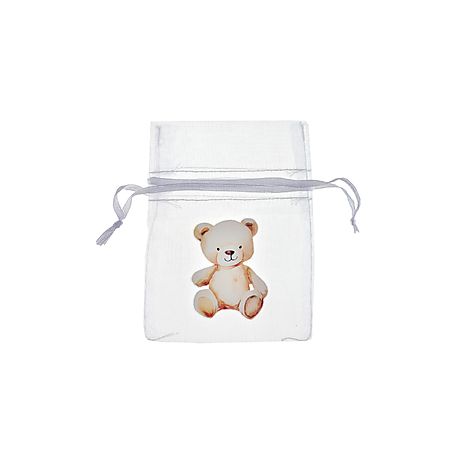 Sachet organdi ourson x4