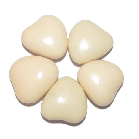 Dragées Mini Coeur Ecru 450grs
