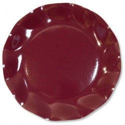 Assiettes Carton Bordeaux 21cm (x10)