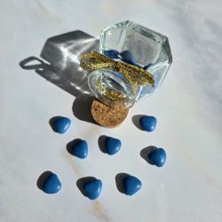 Dragées Mini Coeur Bleu Océan 450grs