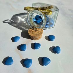 Dragées Mini Coeur Bleu Océan 450grs