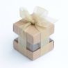 Boite dragées cube Kraft x10