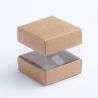 Boite dragées cube Kraft x10