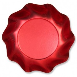 Assiettes Coupelles Carton Rouge Satiné 18,5cm (x10)