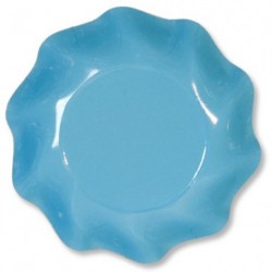 Assiettes Coupelles Carton Bleu Turquoise 18,5cm (x10)