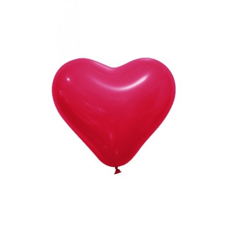 Ballon Coeur Rouge Opaque (x8)