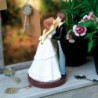Sujet Gâteau Mariage Couple Mariés Bisou