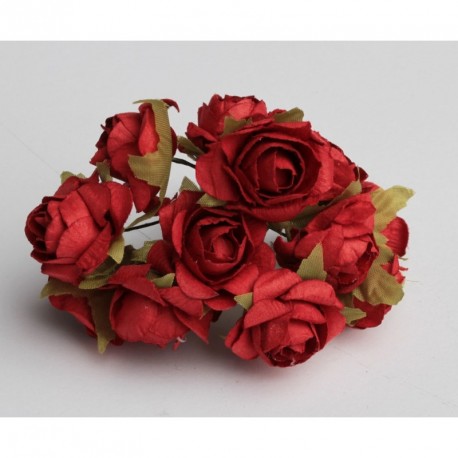 Roses sur Tige Rouge (x12)