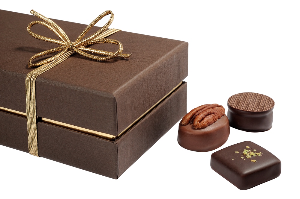 Ballotin de Chocolats fins Pralinés et Ganaches de Noël idéal à Offrir